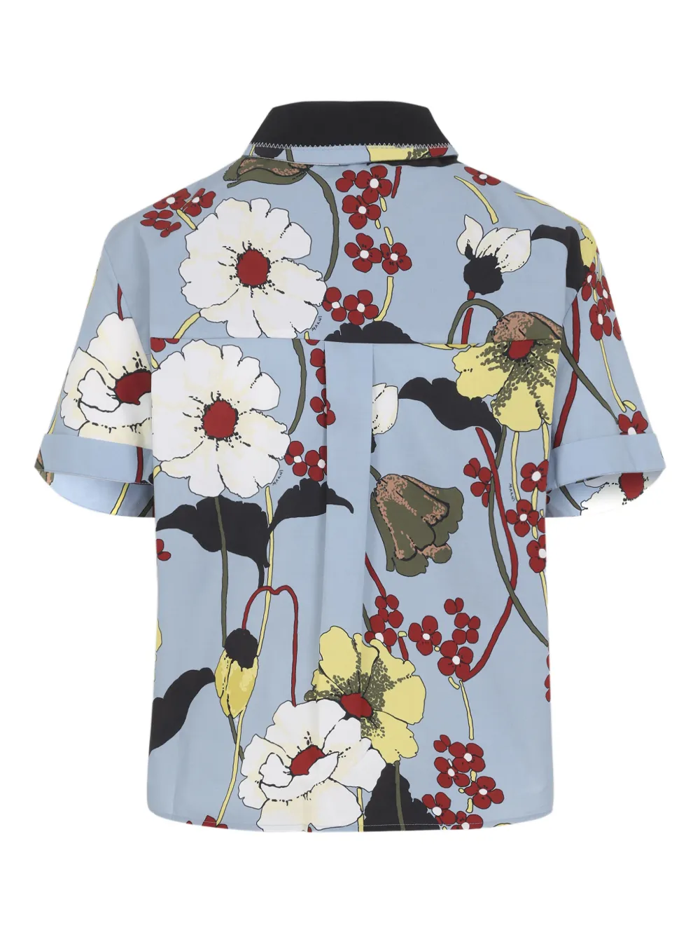 Marni floral pocket cotton shirt - Blauw