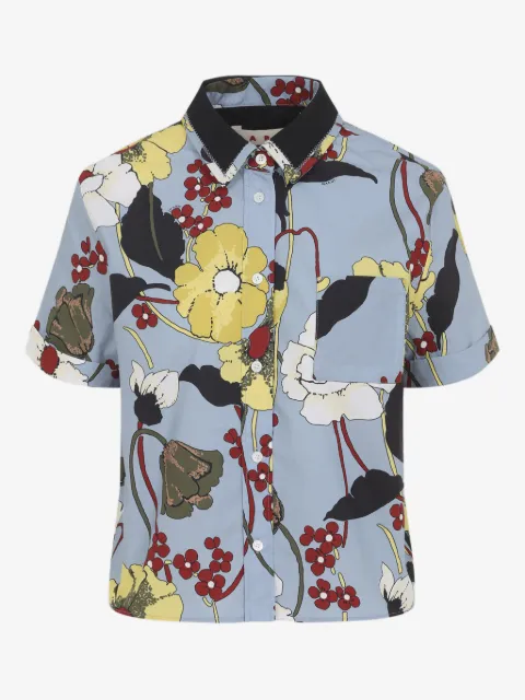 Marni floral pocket cotton shirt