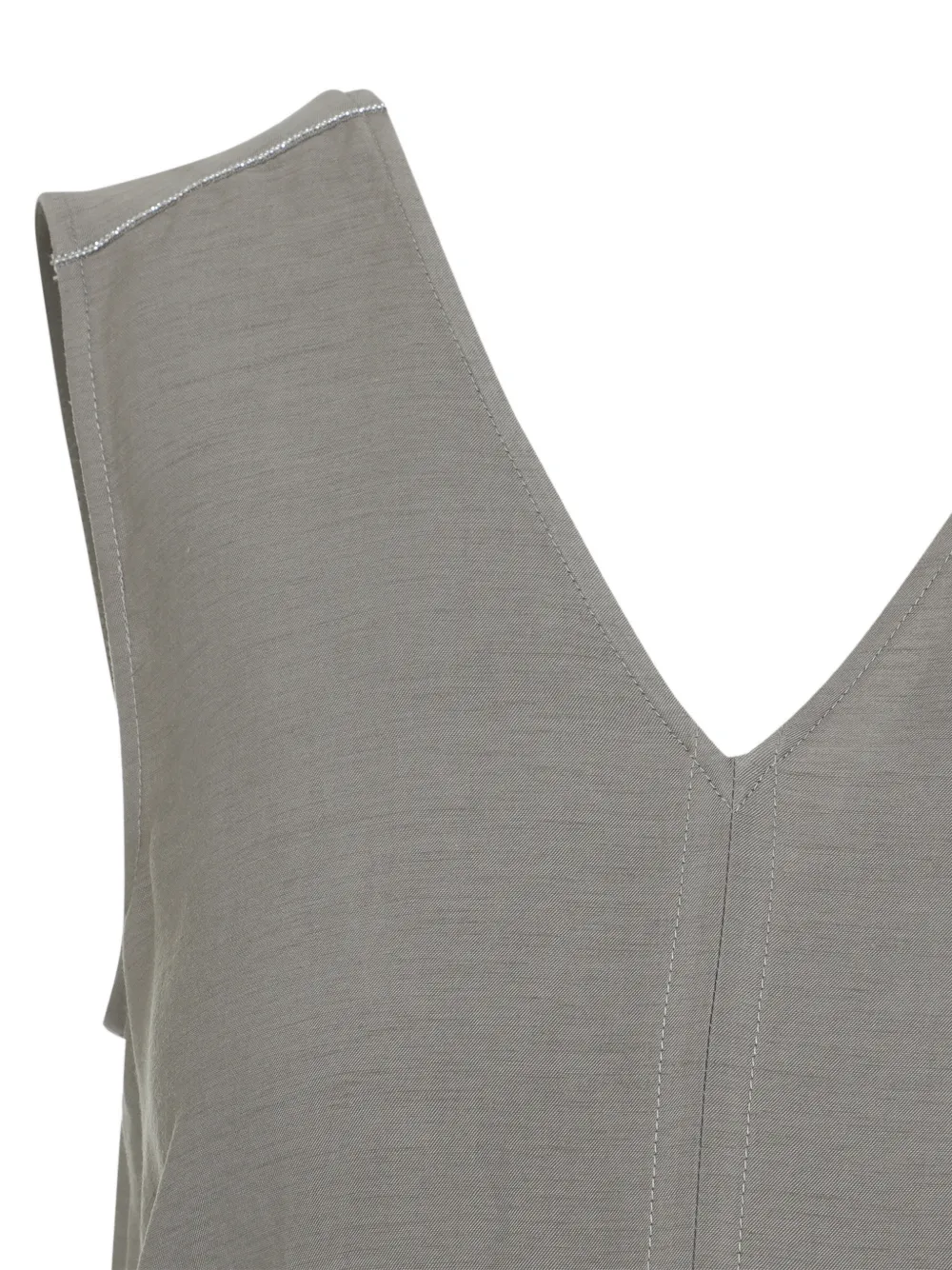 Peserico Midi-jurk met V-hals Grijs
