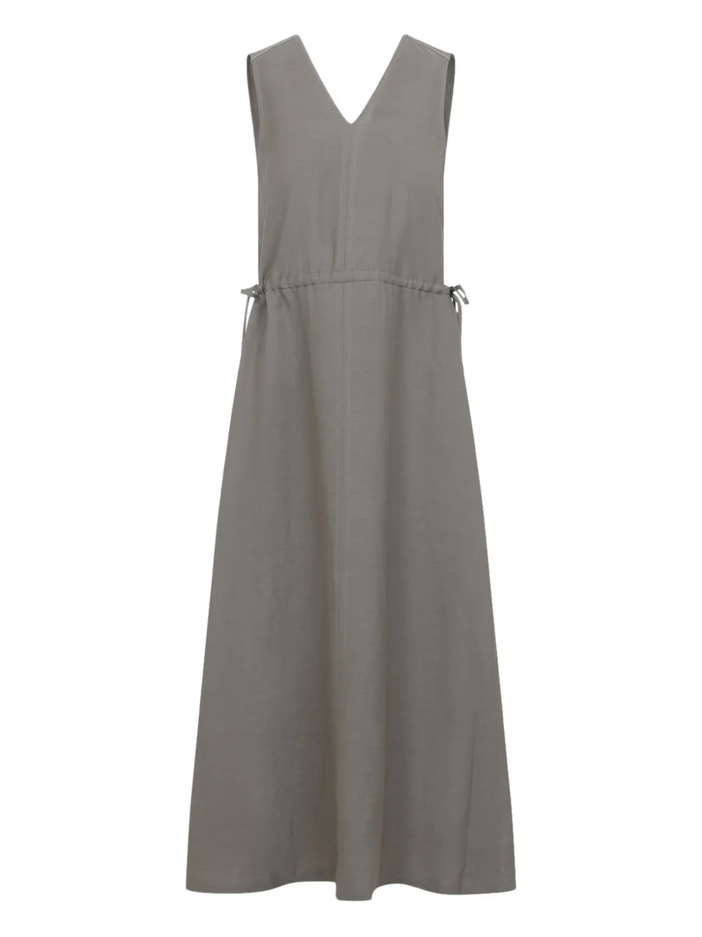 Peserico V-neck midi dress - Grigio