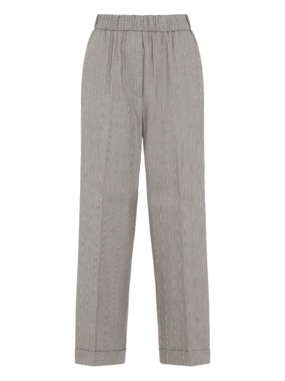 Peserico elastic-waist trousers - Marrone