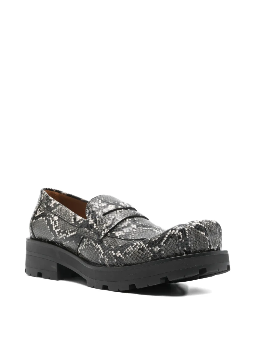 Charles Jeffrey Loverboy Loafers met slangenleer-effect Grijs