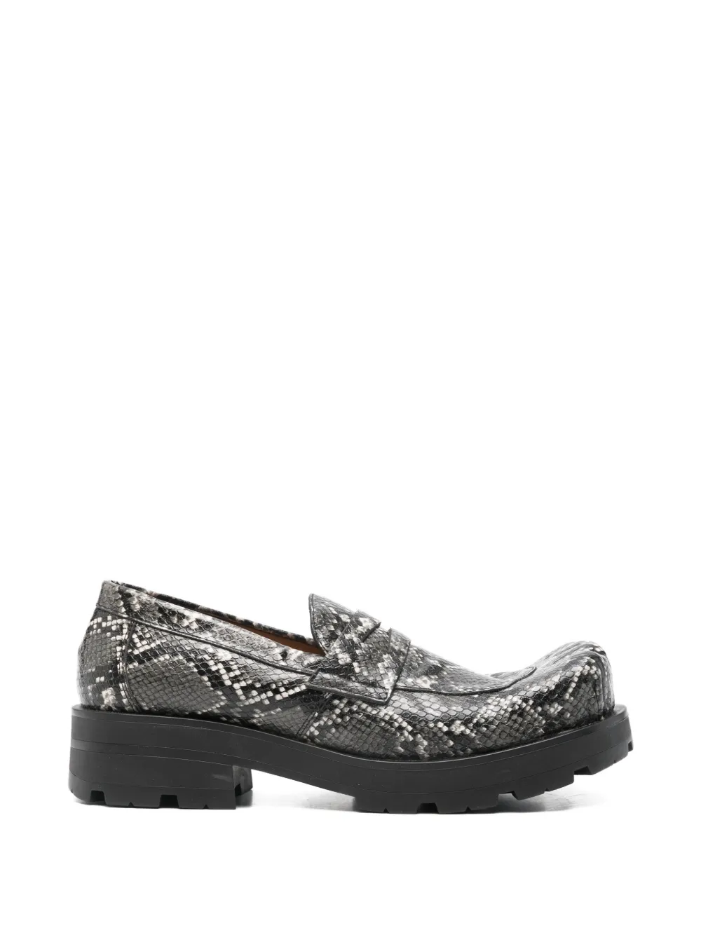 Charles Jeffrey Loverboy snakeskin-effect loafers - Grigio