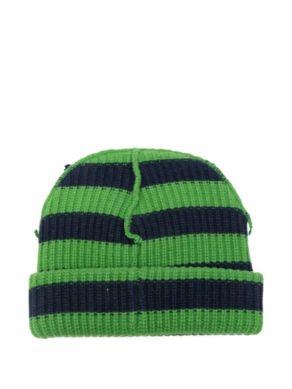 Charles Jeffrey Loverboy Supersized Chunky Ears gestreepte muts Groen