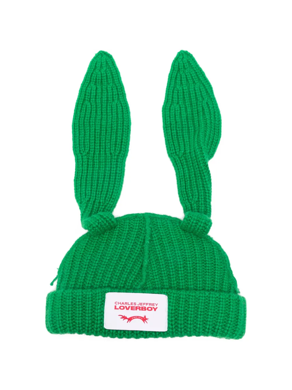 Charles Jeffrey Loverboy Chunky Rabbit beanie hat - Verde