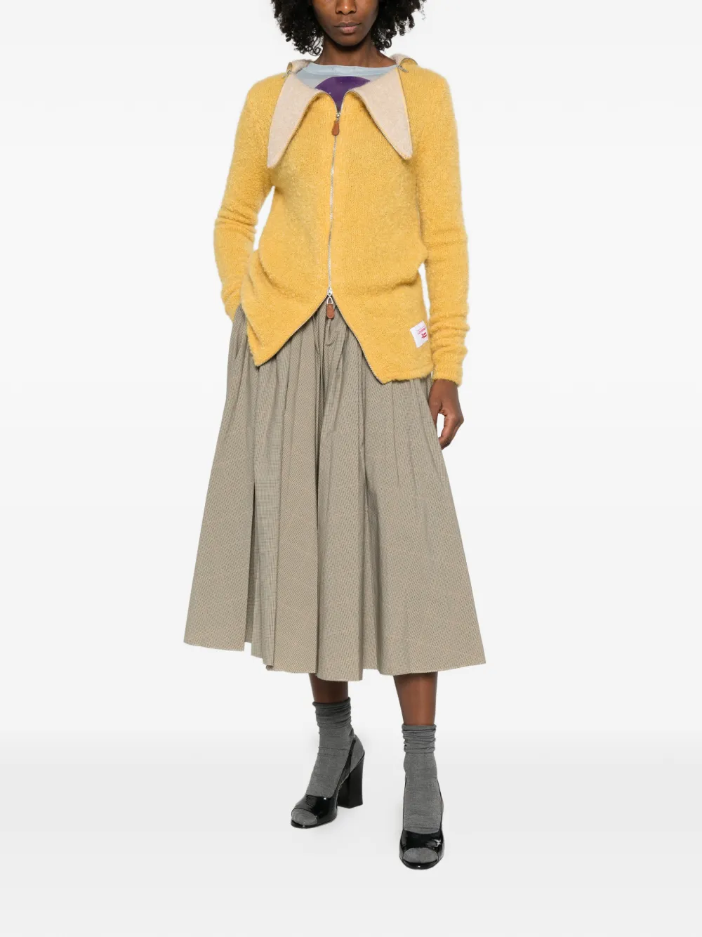  Charles Jeffrey Loverboy Cárdigan Banana Con Cremallera - Amarillo 