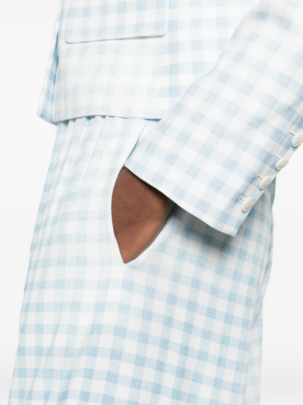 Ermanno Scervino Broek met gingham-ruit Wit