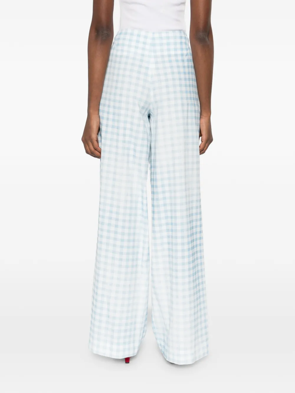 Ermanno Scervino Broek met gingham-ruit Wit