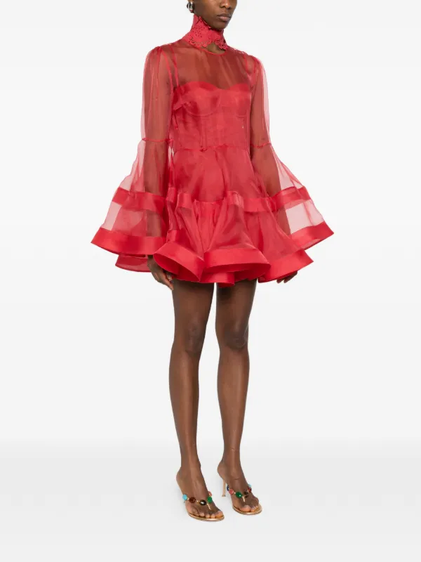 open lace back dress Penny Dress in Red Lace – Ivy City Co main image 1