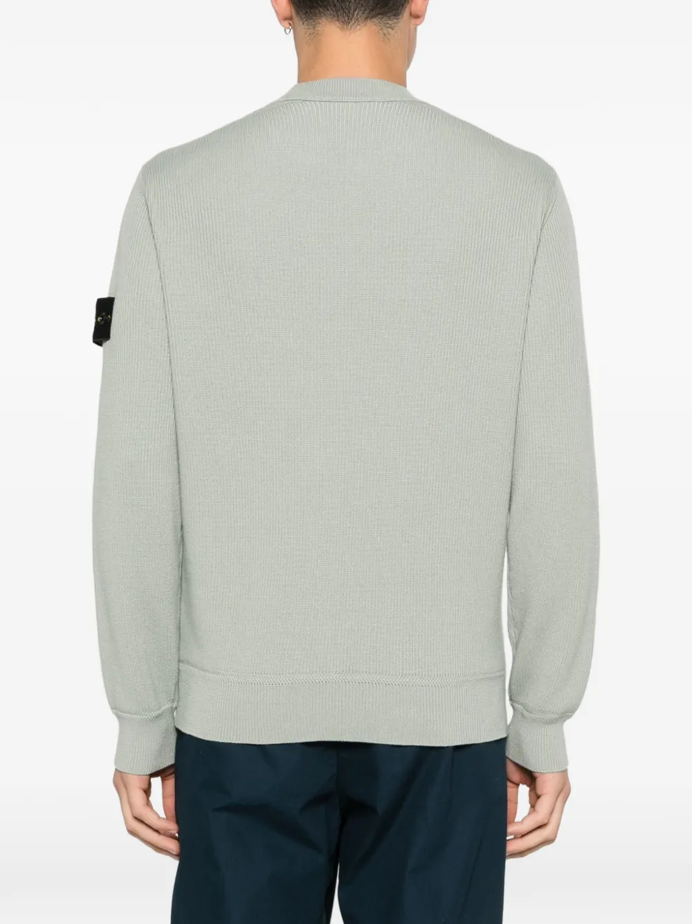 Stone Island Geribbelde sweater met ronde hals Groen