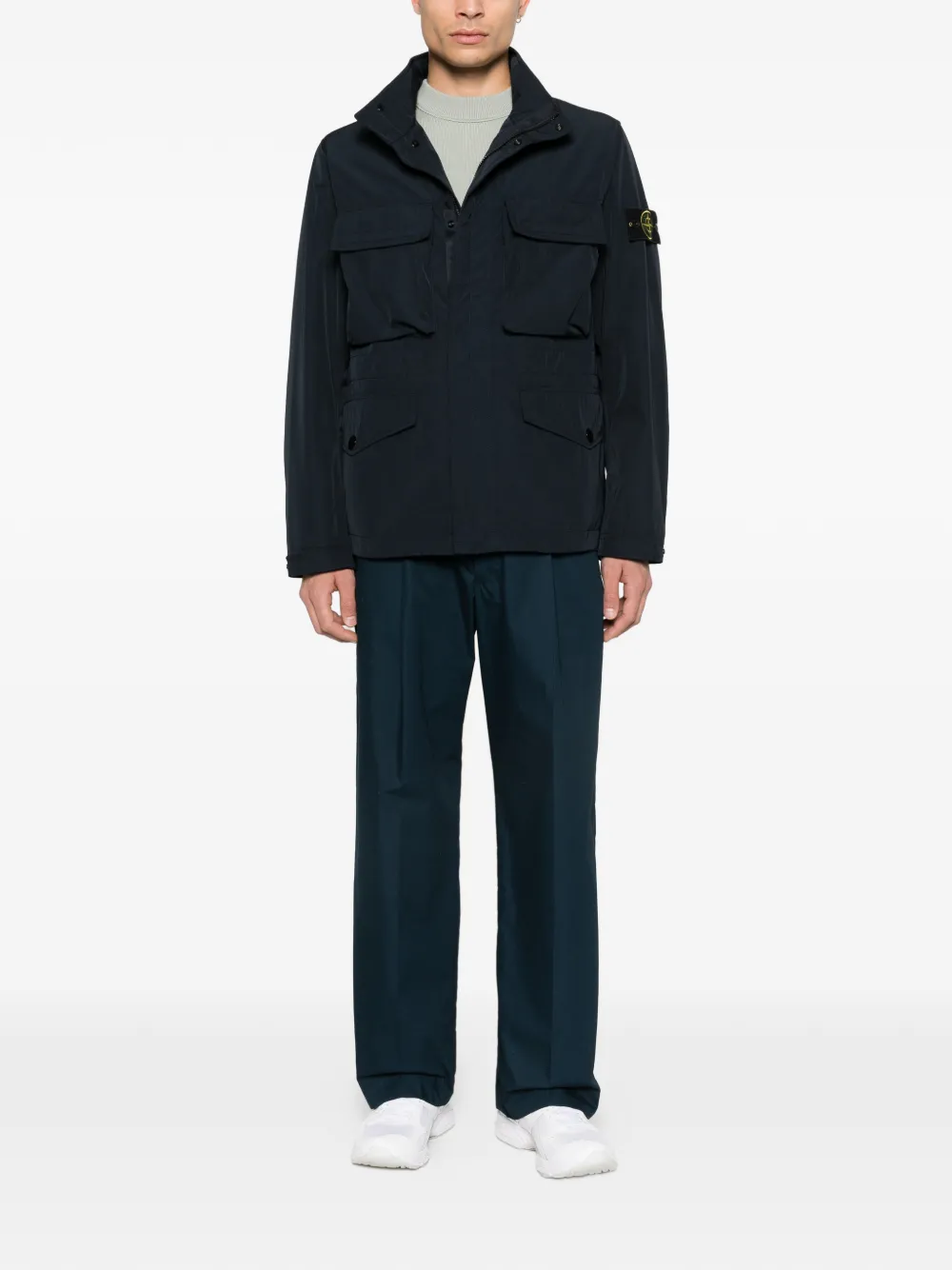 Stone Island ribbed crew-neck sweater - Groen