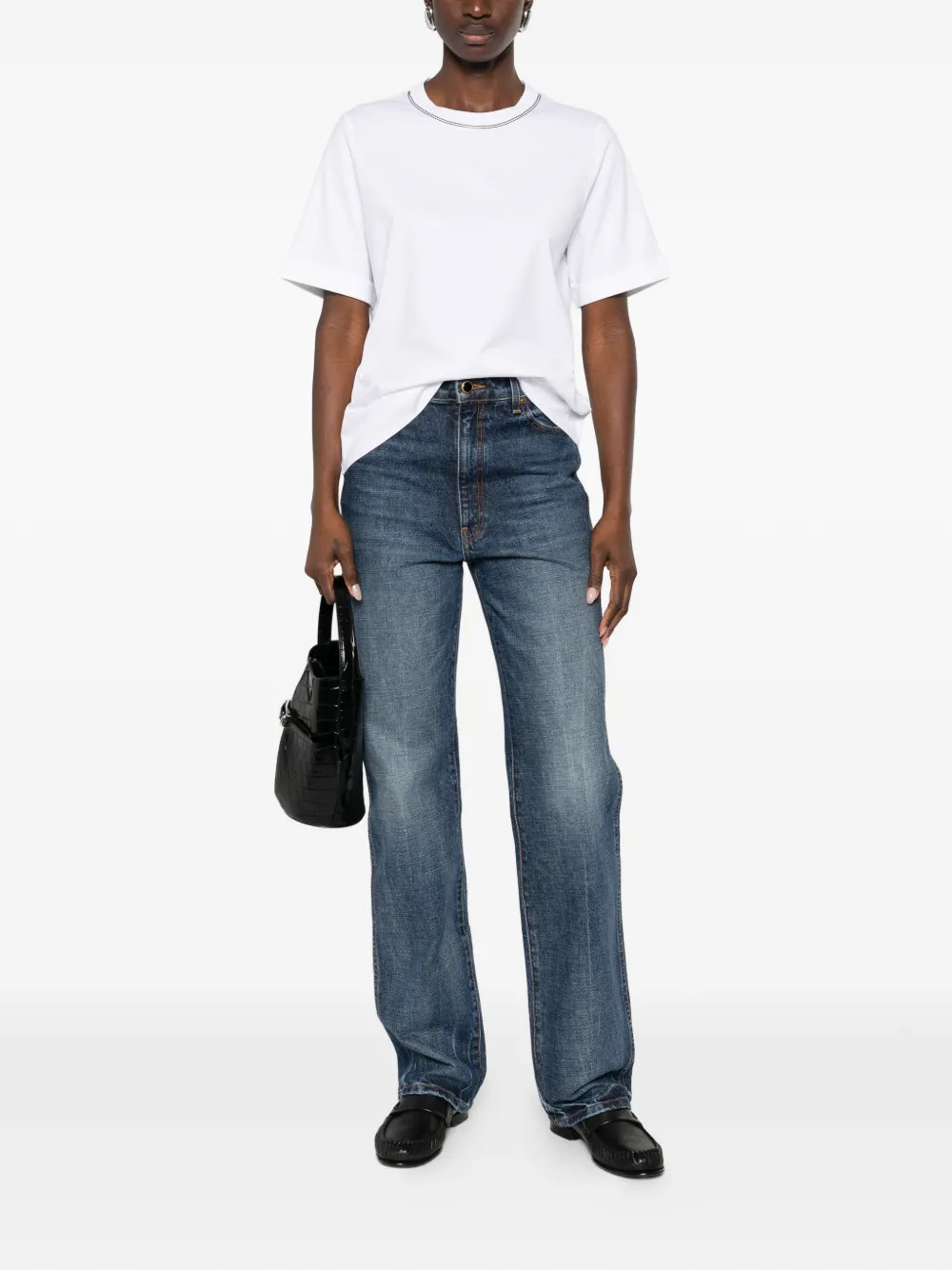  Brunello Cucinelli Embellished T-shirt - White 