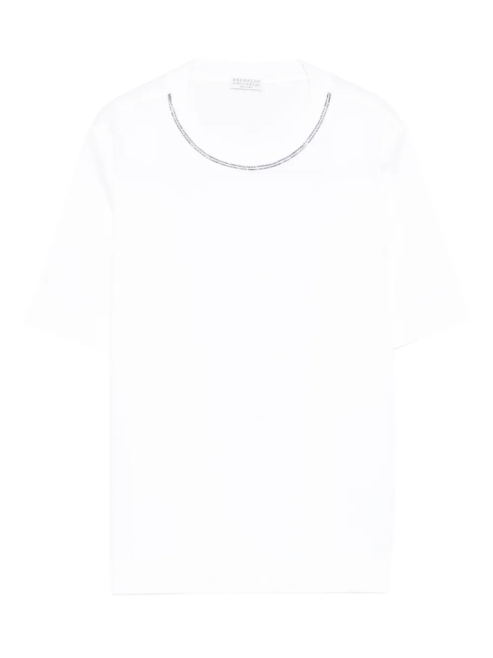 Brunello Cucinelli embellished T-shirt - Bianco