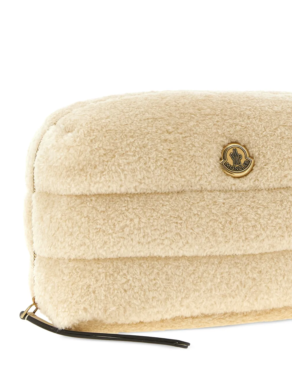 Moncler Caradoc gewatteerde teddy make-up tas Beige