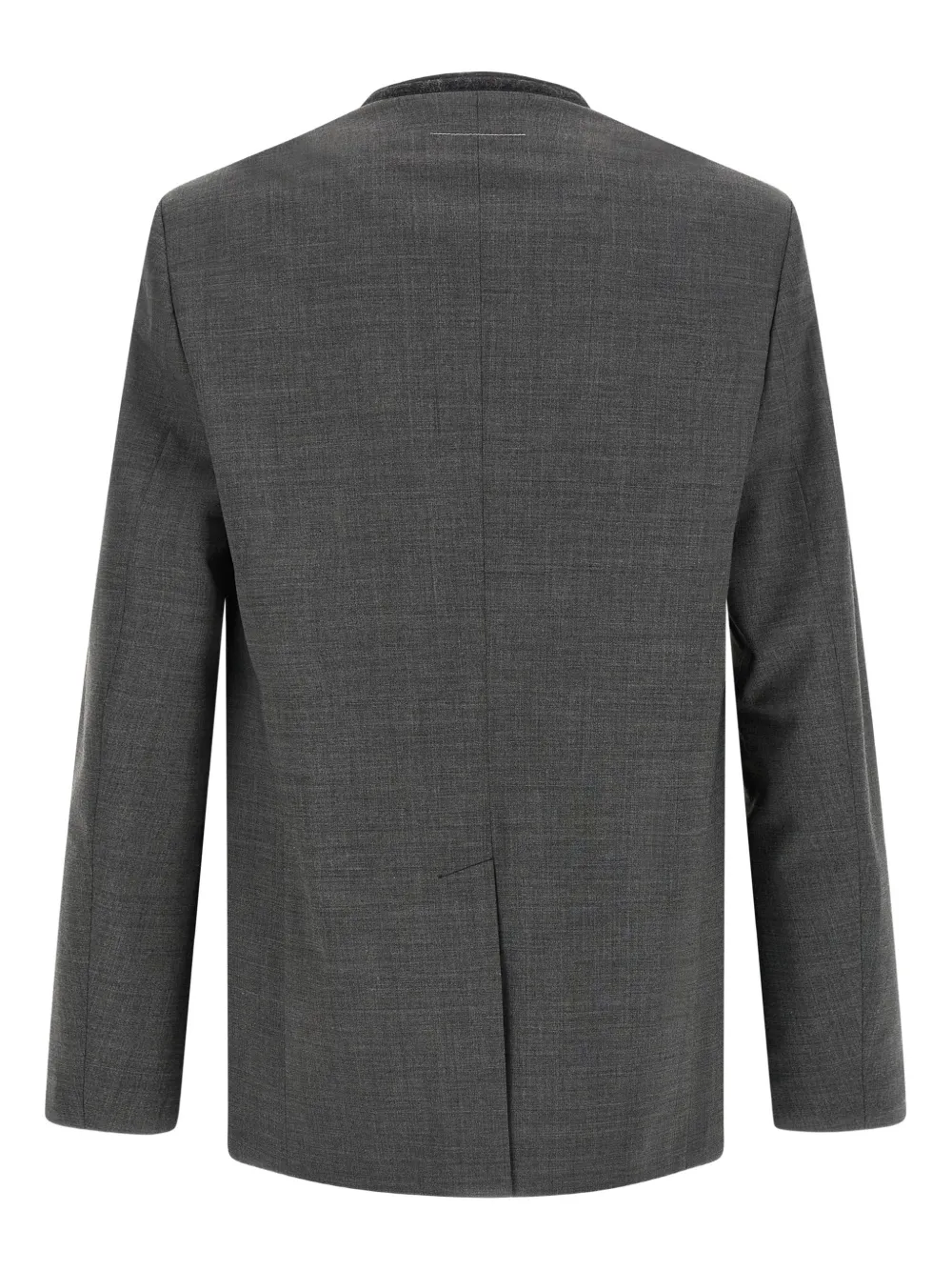 raw-cut single-breasted blazer