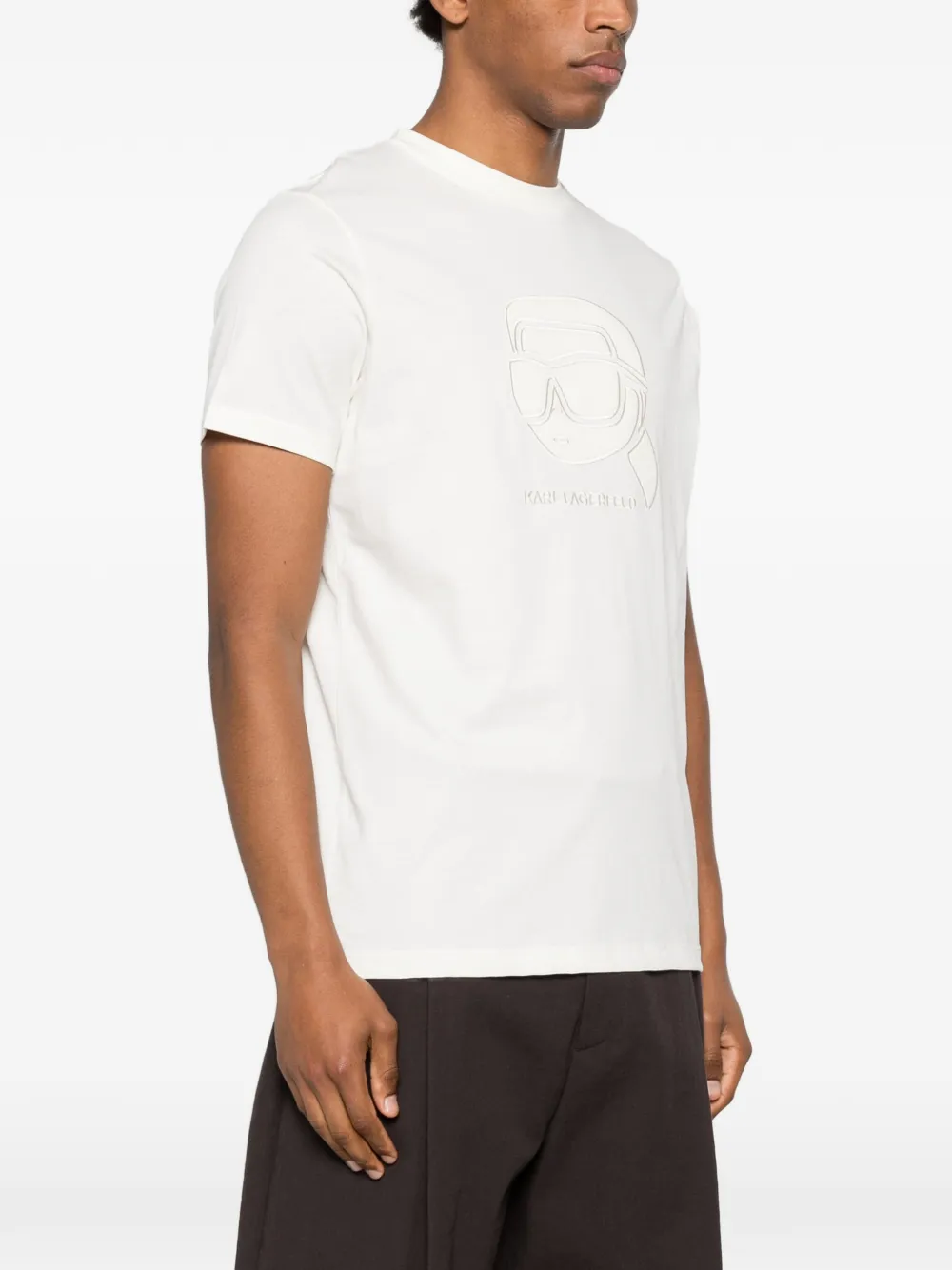 Karl Lagerfeld T-shirt met logopatroon Wit