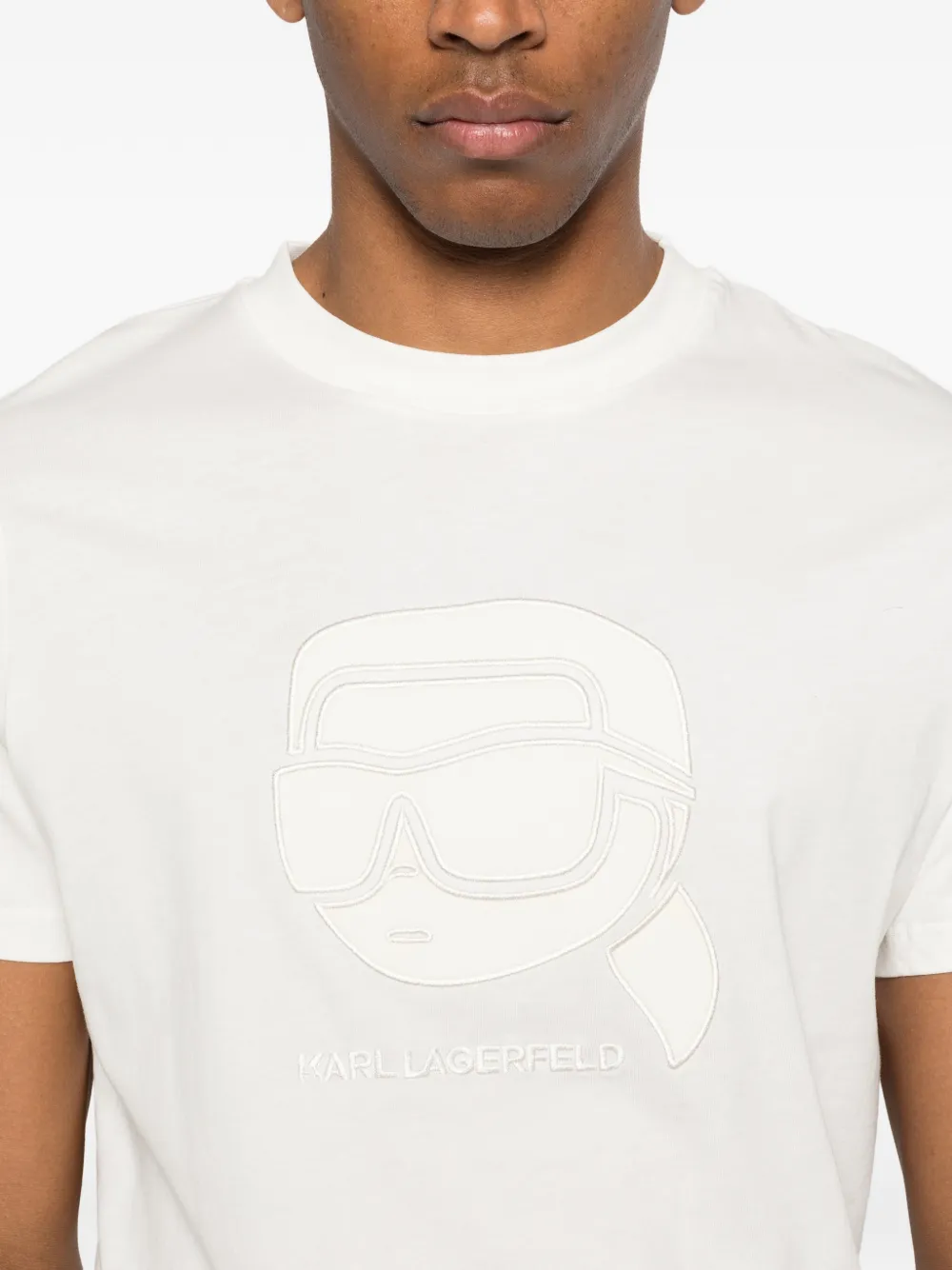 Karl Lagerfeld T-shirt met logopatroon Wit
