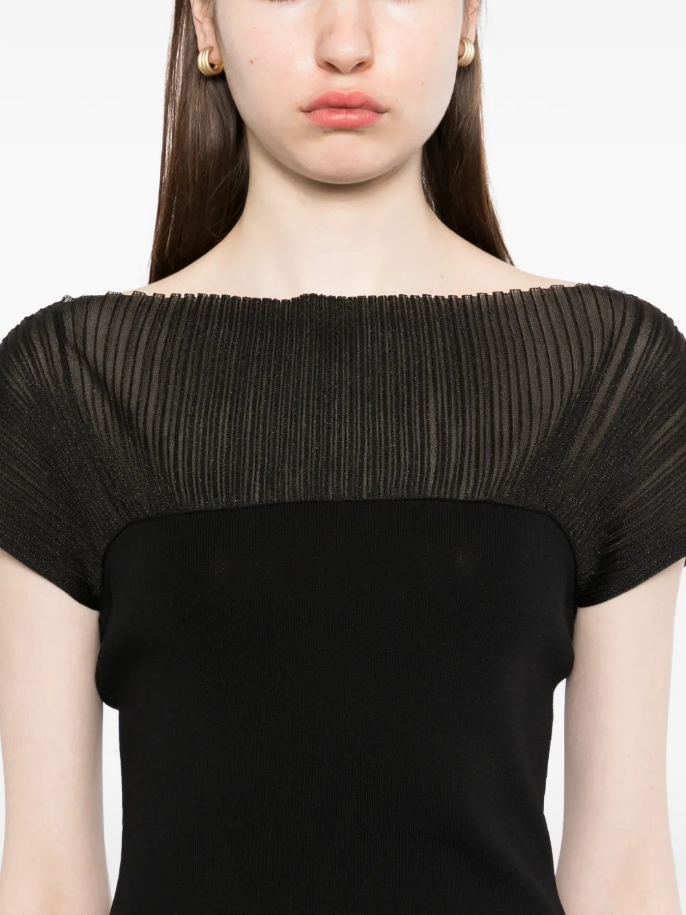 Contrast Knitted Maxi Dress