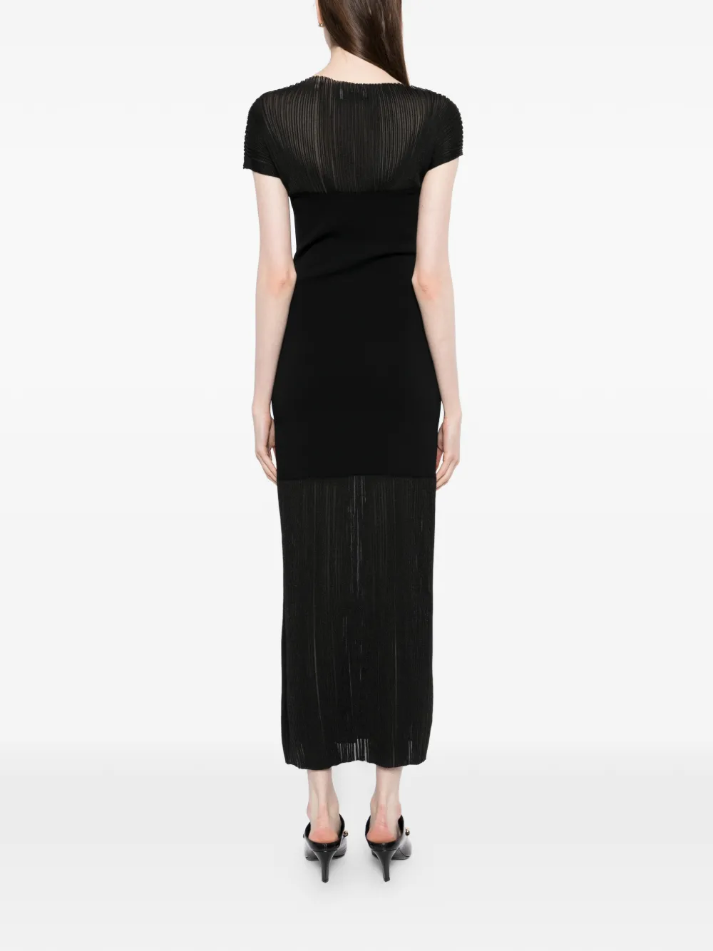 Contrast Knitted Maxi Dress