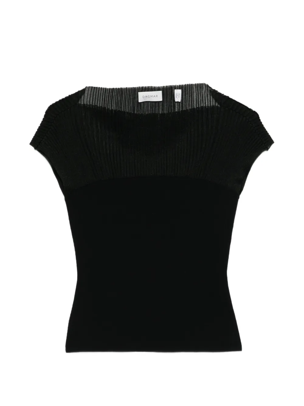 House Of Dagmar contrast knitted top - Nero