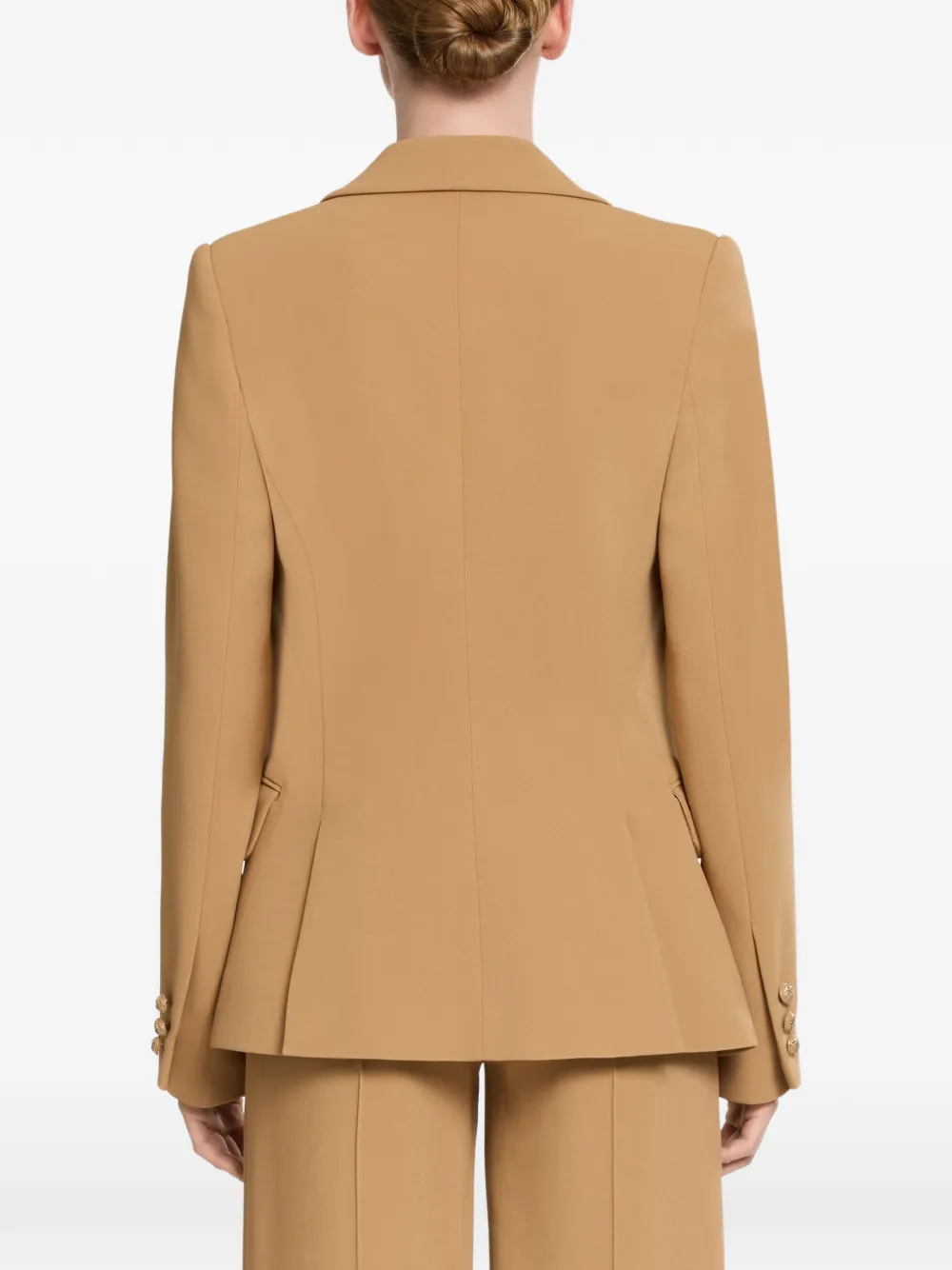 Elie Saab Blazer met gekerfde revers Beige