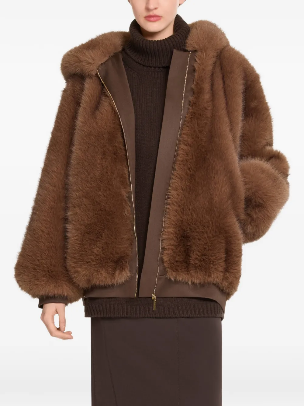 Elie Saab Jack met capuchon Bruin