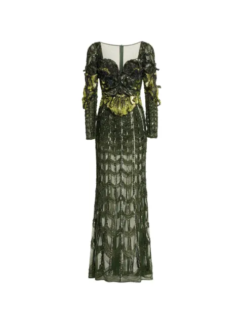 Elie Saab Maxikleid mit Herzausschnitt