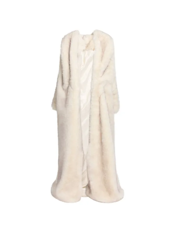 Elie Saab Belted Coat in Neutrals