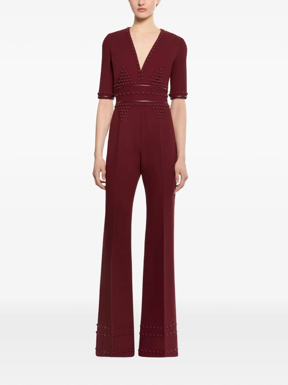 Elie Saab Jumpsuit verfraaid met studs Rood