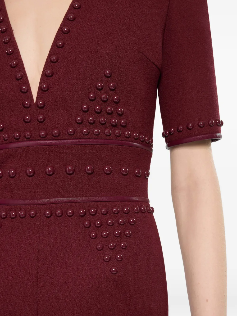 Elie Saab Jumpsuit verfraaid met studs Rood