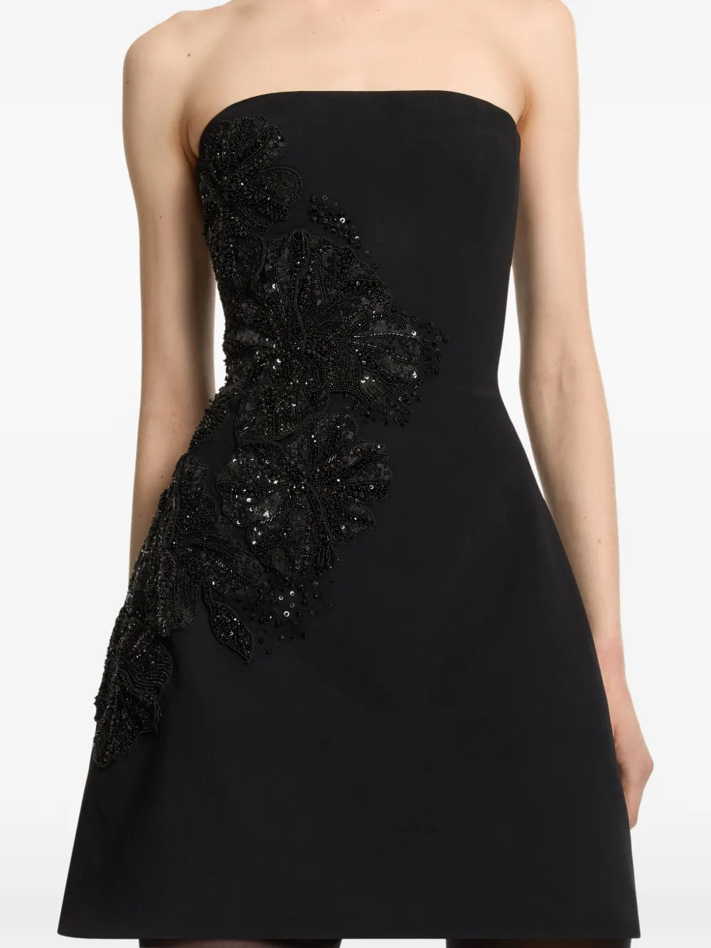 Elie Saab Mini-jurk verfraaid met pailletten Zwart