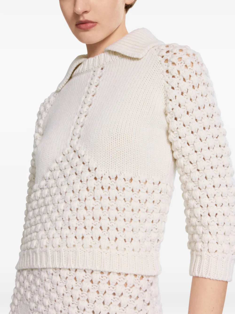 Elie Saab Trui met polokraag Beige