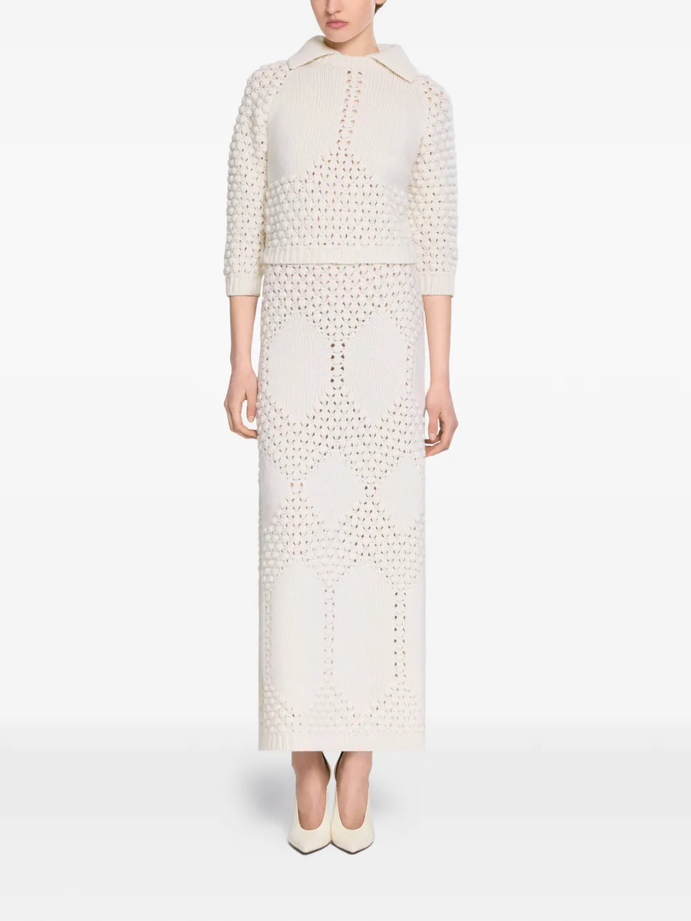 Elie Saab Trui met polokraag Beige