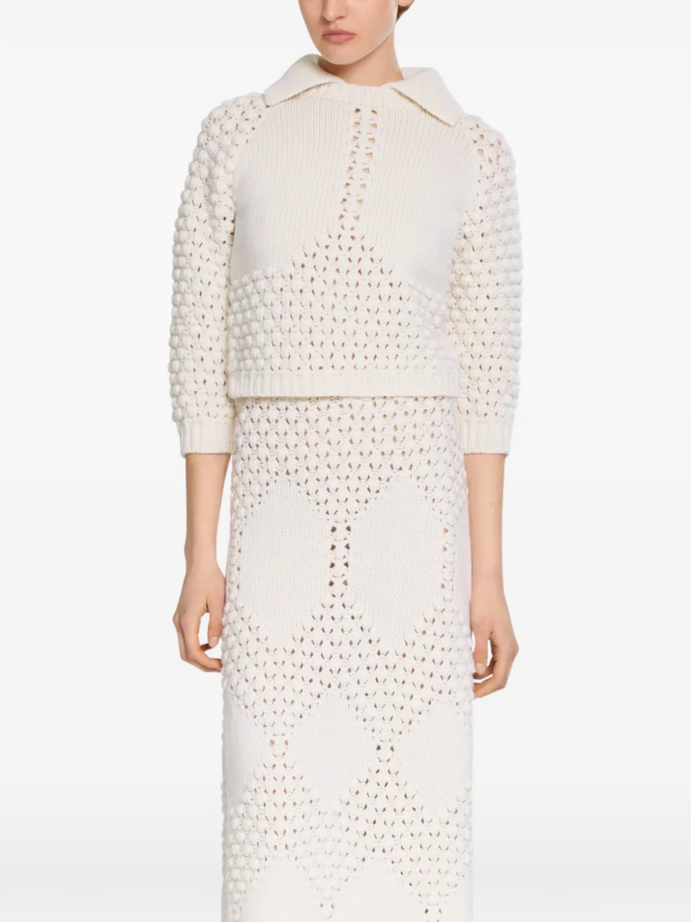 Elie Saab Trui met polokraag Beige