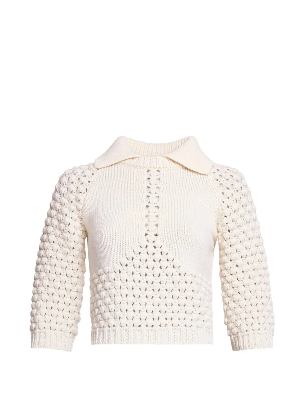 Elie Saab polo-collar sweater - Neutrals