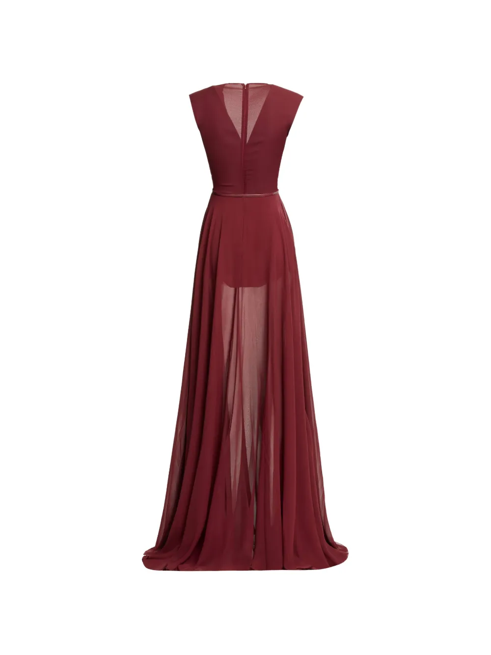Elie Saab Maxi-jurk met ceintuur Rood