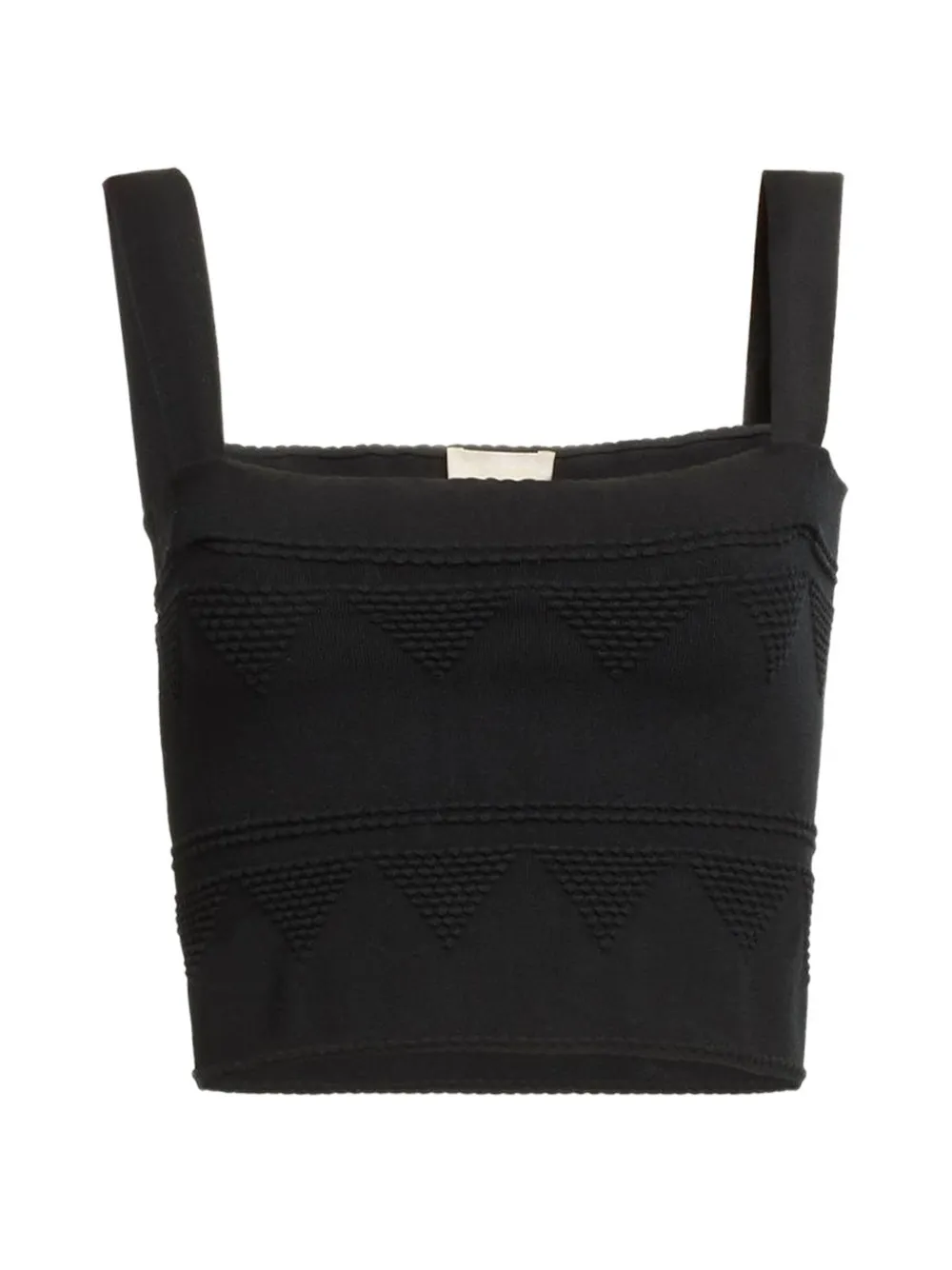 Elie Saab Top in maglia a coste - Nero