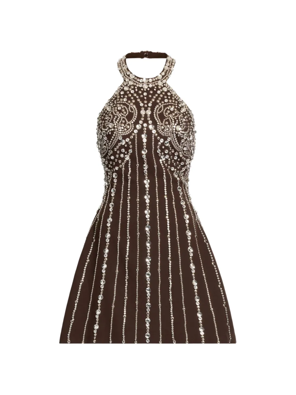 Elie Saab Abito corto con borchie - Marrone