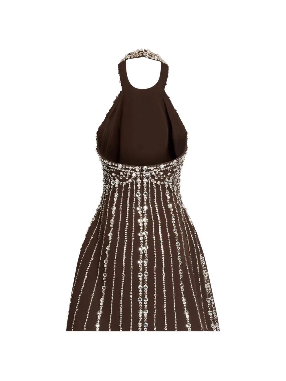 Elie Saab Mini-jurk verfraaid met studs Bruin