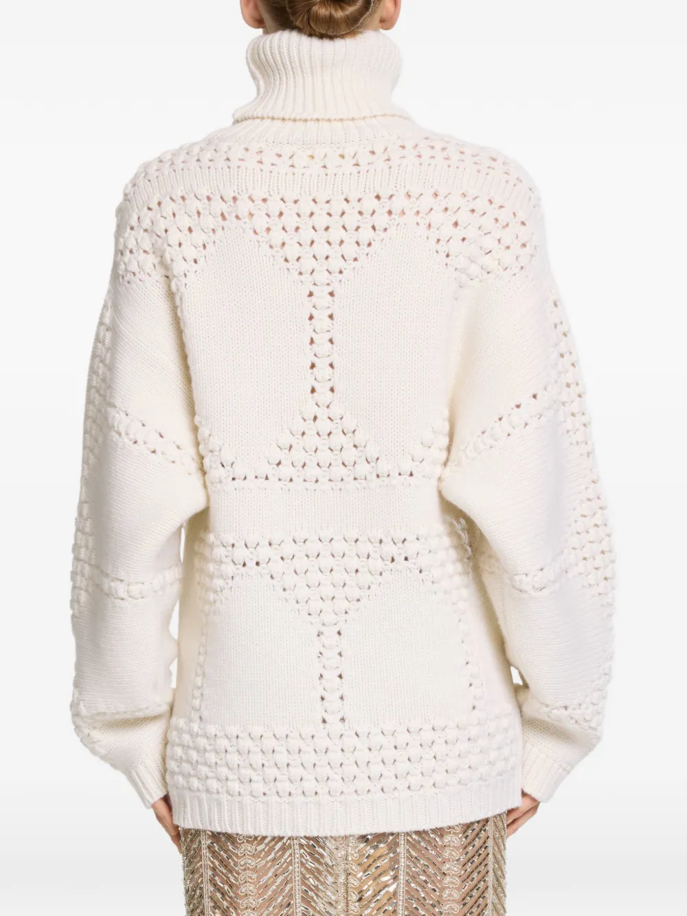 Elie Saab Ribgebreide coltrui Wit