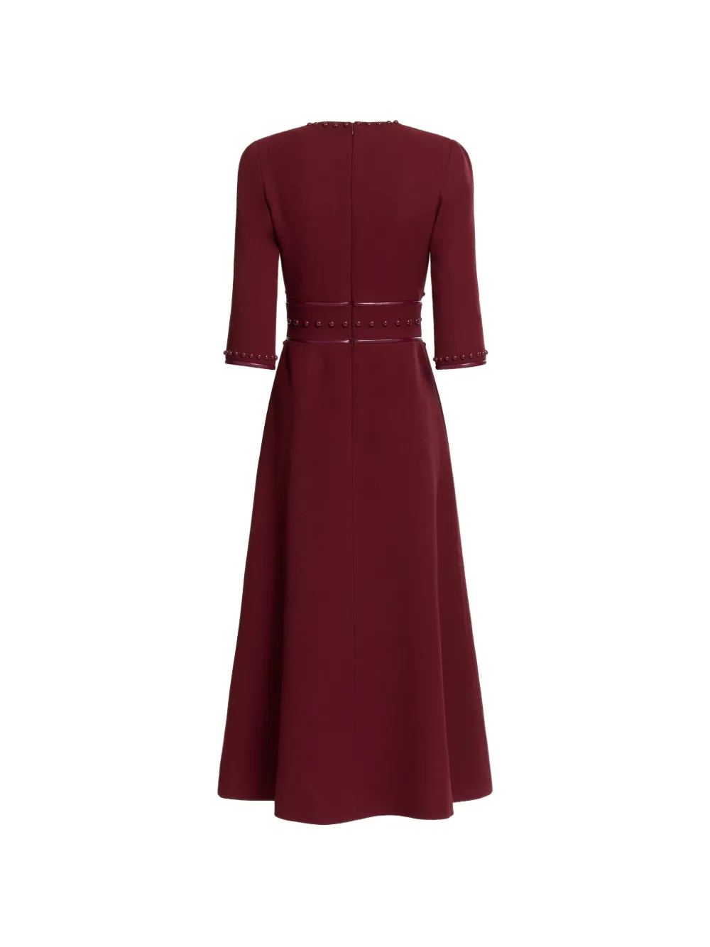 Elie Saab Midi-jurk met geborduurde studs Rood