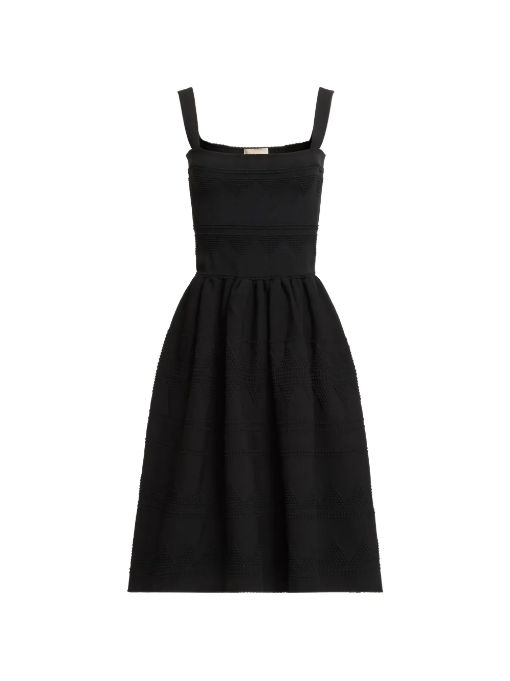 Elie Saab Abito midi con scollo quadrato - Nero
