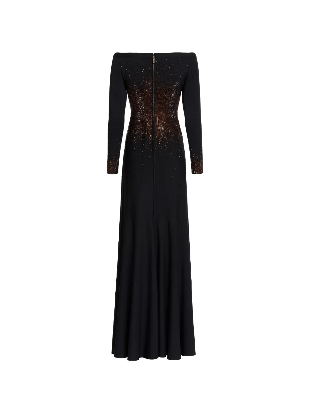 Elie Saab Maxi-jurk verfraaid met kristallen Zwart