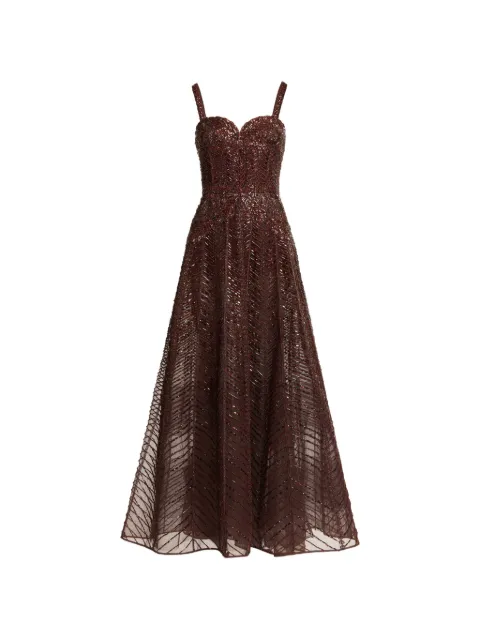 Elie Saab bead-embroidered midi dress