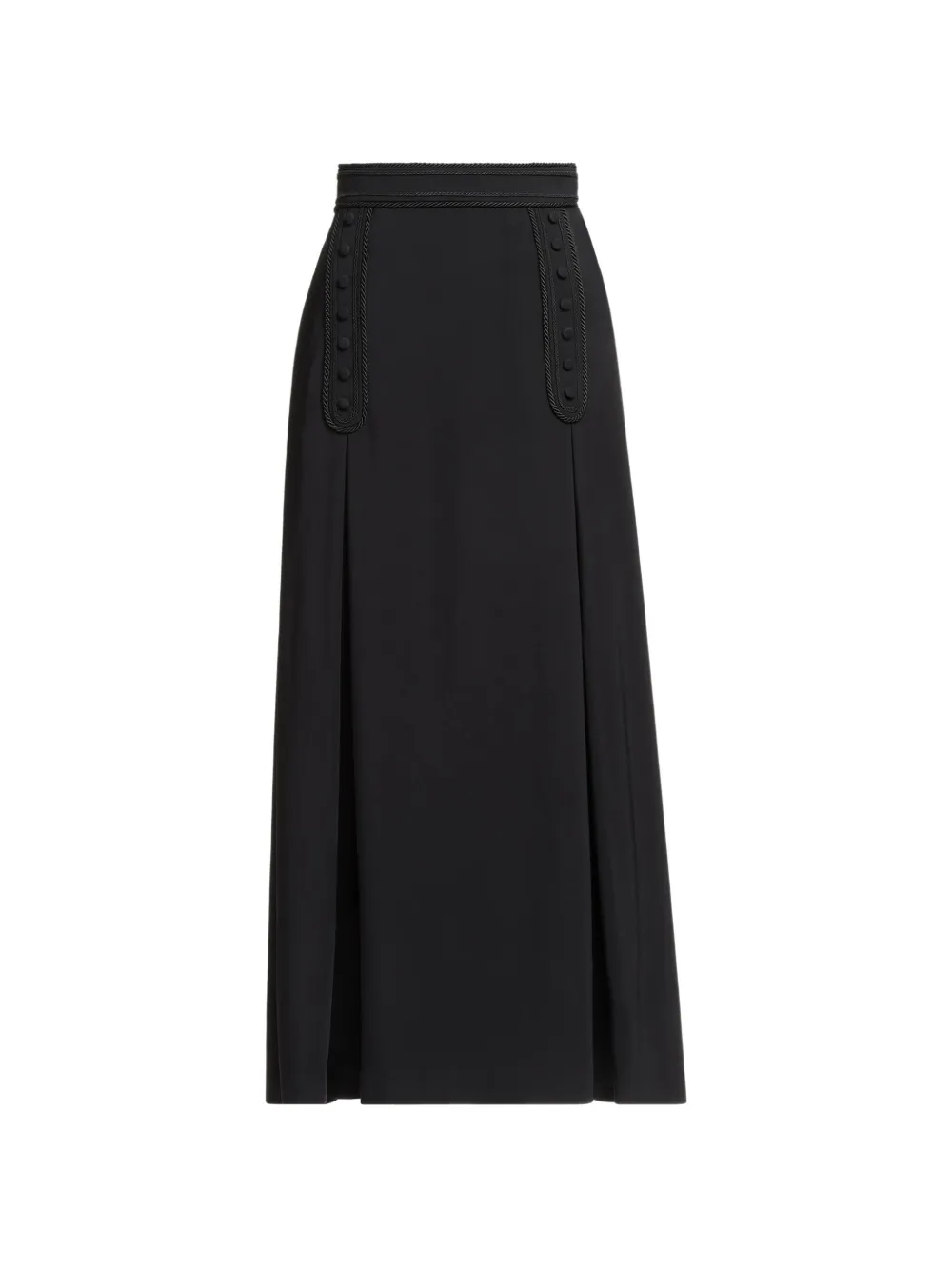 Elie Saab Gonna midi con decorazione - Nero