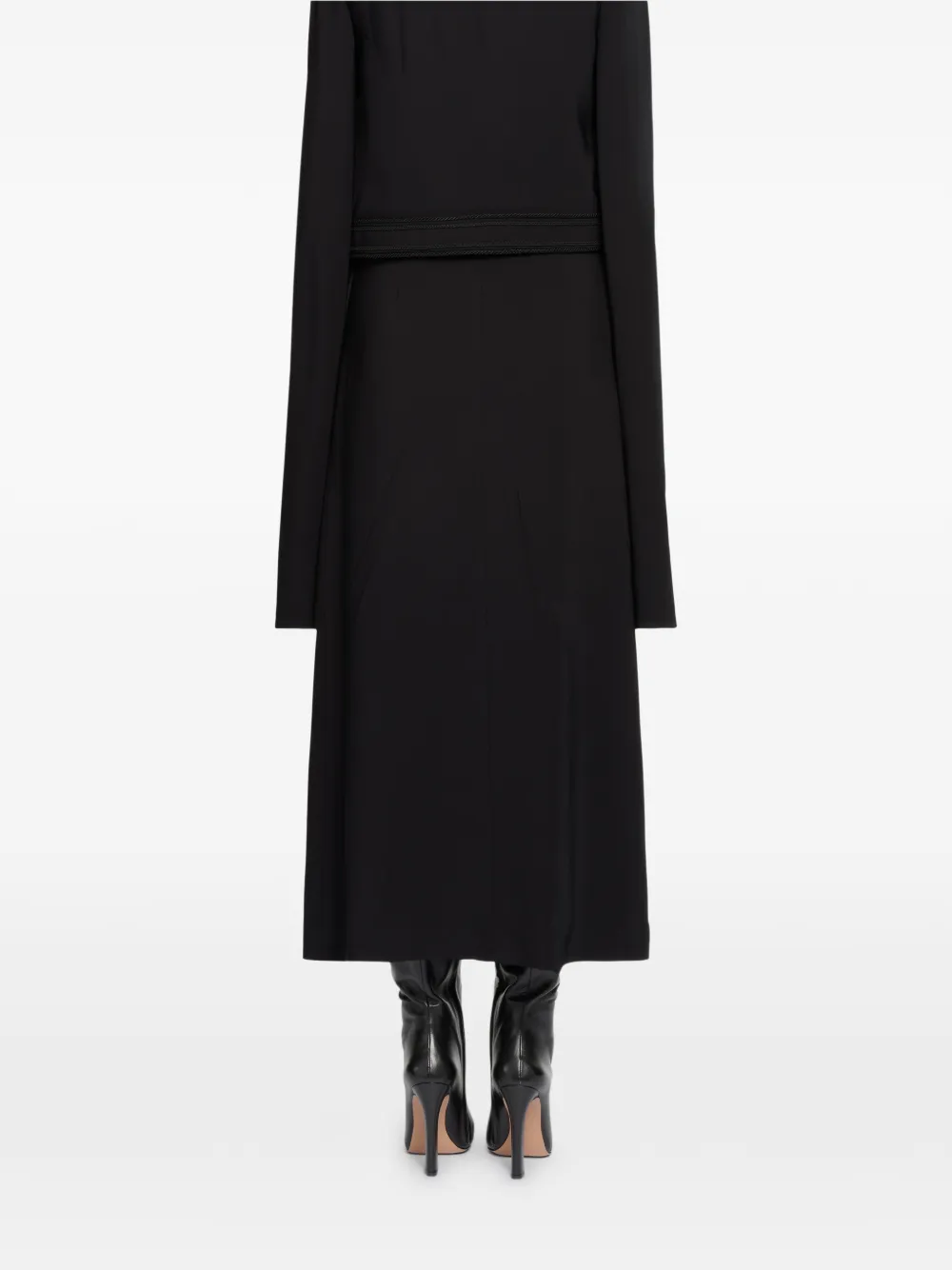 Elie Saab Midi-rok verfraaid met koord Zwart