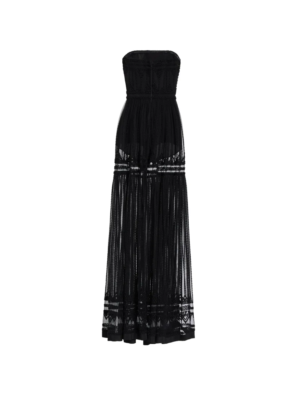 Elie Saab Strapless maxi-jurk Zwart