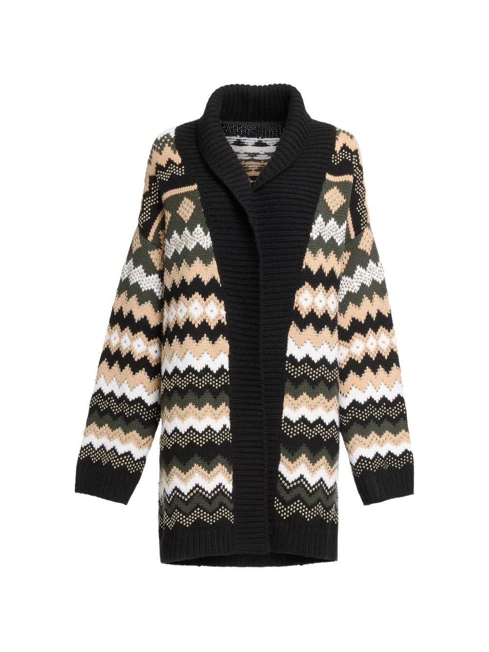 Elie Saab Cardigan con borchie - Nero