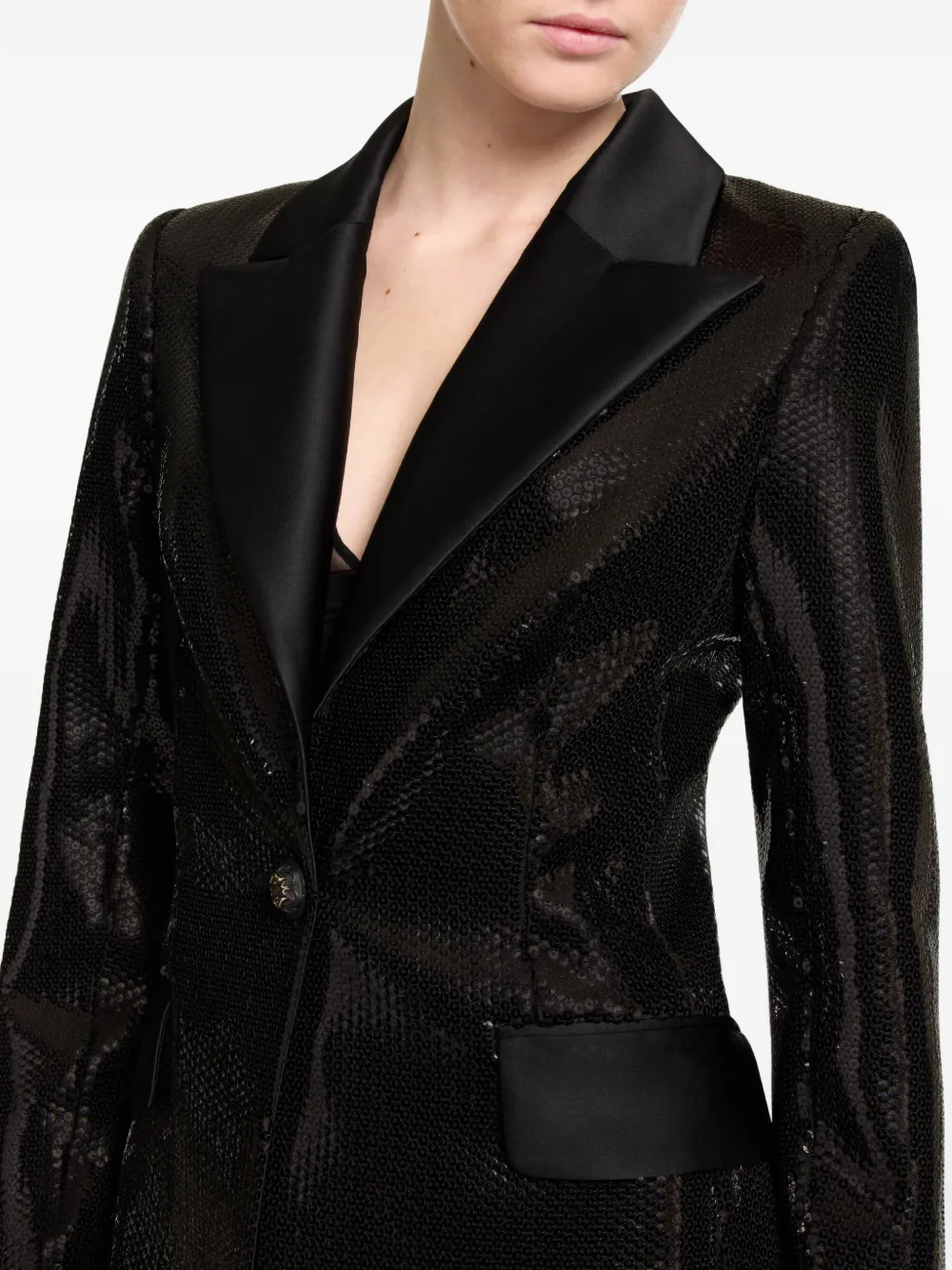 Elie Saab Blazer verfraaid met pailletten Zwart