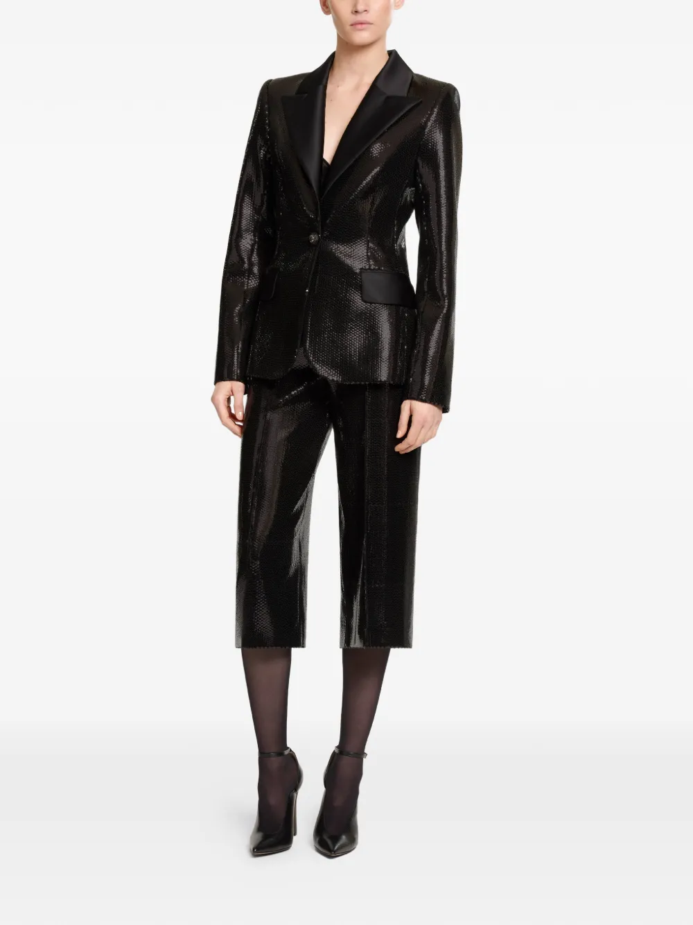 Elie Saab Blazer verfraaid met pailletten Zwart